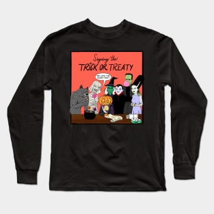 trick or treat halloween monsters Long Sleeve T-Shirt